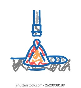 electroslag welding doodle icon sketch vector. electroslag welding sign. isolated symbol illustration