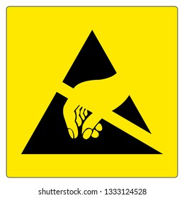 Electrostatic Sensitive Device (ESD) Symbol Sign, Vector Illustration, Isolated On White Background Label .EPS10