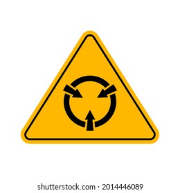 Electrostatic Sensitive Device (ESD) Symbol Sign, Vector Illustration.