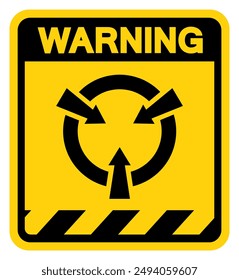 Electrostatic Sensitive Device (ESD) Warning Sign, Vector Illustration, Isolate On White Background Label .EPS10
