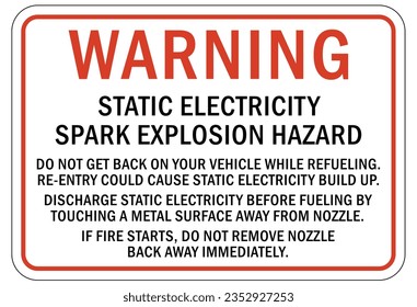 Electrostatic warning sign and label