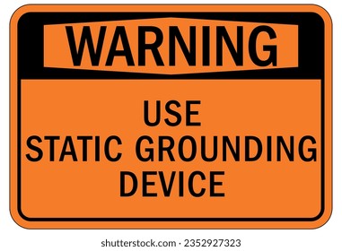 Electrostatic warning sign and label