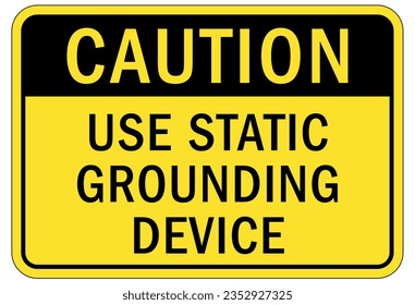 Electrostatic warning sign and label