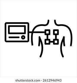 Electrotherapy Line Icon Vector Illustration