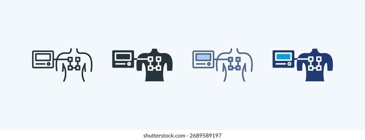 Electroterapia Icono de estilo múltiple Colección