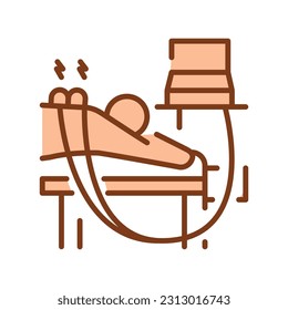 Electrotherapy sign сolor line icon. Physiotherapy. Pictogram for web page.