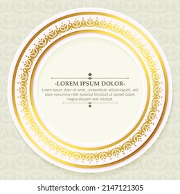 Elegan Calligraphy circle ornament frame line