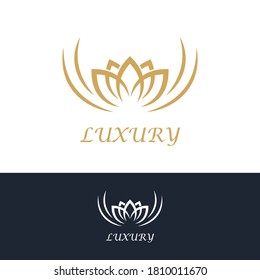 Diseño elegante y floreciente de vectores de logotipo