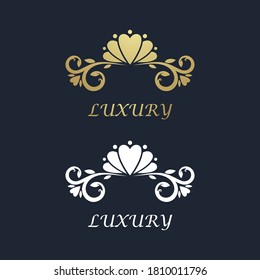 Elegan flourish logo vector design