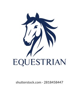 elegan simple horse head illustration 