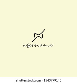 elegance abstract design logo vector concept with simple, elegance and minimalist styles