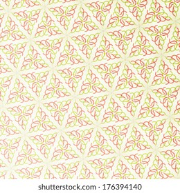 Elegance abstract lace pattern. Abstract Retro Geometric sketch pattern with flowers. Vector ceiling tile seamless vintage decorative. Vector illustration. Eps 10