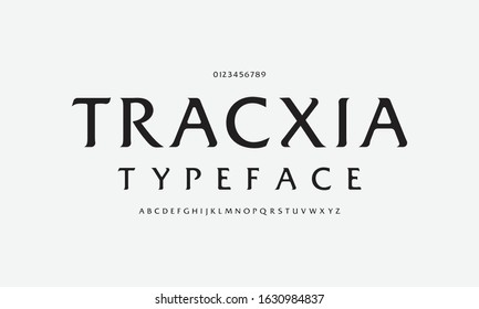 Elegance alphabet serif font and number. Classic and minimalist typography fashion. Fonts set regular uppercase, lowercase and numbers.