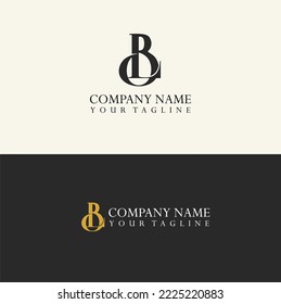 Elegance B L, BL, LB monogram vector logo.