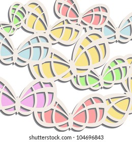 Elegance background with butterflies