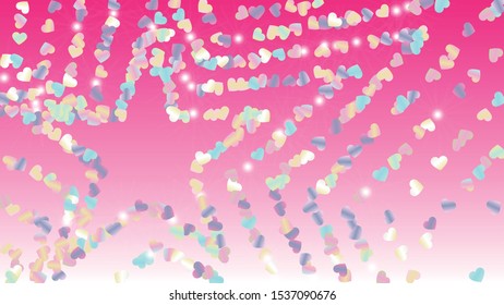Elegance Background with Confetti of Glitter Particles. St. Valentine Day. Holiday pattern. Light Spots. Explosion of Confetti. Glitter Vector Illustration. Design for Card.