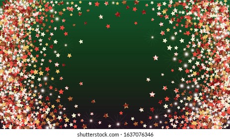 Elegance Background with Confetti of Glitter Particles. Sparkle Lights Texture. Anniversary pattern. Light Spots. Star Dust. Explosion of Confetti. Design for Cover.