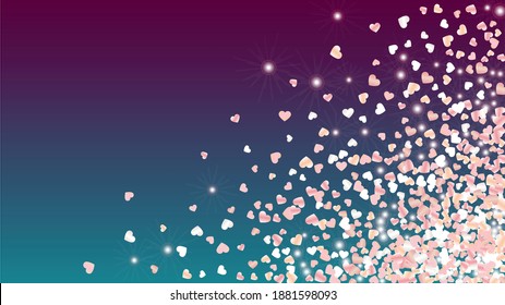 Elegance Background with Confetti of Glitter Particles. St. Valentine Day. Holiday pattern. Light Spots. Explosion of Confetti. Glitter Vector Illustration. Design for Print.