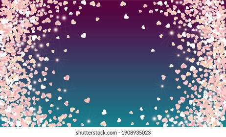 Elegance Background with Confetti of Glitter Particles. St. Valentine Day. Disco pattern. Light Spots. Explosion of Confetti. Glitter Vector Illustration. Design for Flyer.