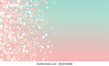 Elegance Background with Confetti of Glitter Particles. St. Valentine Day. Celebration pattern. Light Spots. Explosion of Confetti. Glitter Vector Illustration. Design for Cover.