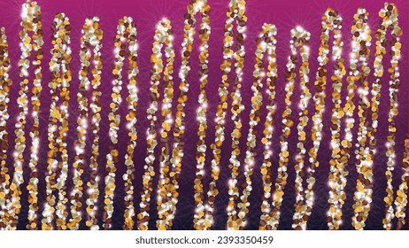 Elegance Background with Confetti of Glitter Particles. Sparkle Lights Texture. Anniversary pattern. Light Spots. Star Dust. Explosion of Confetti. Design for Cover.