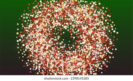 Elegance Background with Confetti of Glitter Particles. Sparkle Lights Texture. Birthday pattern. Light Spots. Star Dust. Explosion of Confetti. Design for Banner.