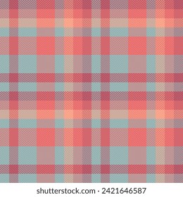 Elegance background plaid pattern, vintage check texture fabric. Teenage seamless vector textile tartan in red and pastel color.