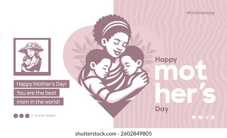 elegance and beautiful mothers day social media ad banner
