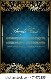 elegance blue floral background