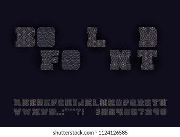 Elegance bold font set