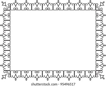 Elegance border on white