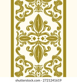 Elegance Boutique Golden Baroque Pattern Border con delicado detalle de la mano dibujado ornamento Scroll estilo de lujo rizado. Brillo y resplandor ilustraciones para marco, bordado, filigrana, decoración real, ropa, traje