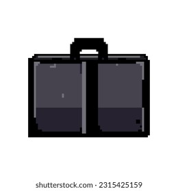 elegance business bag game pixel art retro vector. bit elegance business bag. old vintage illustration