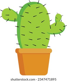 The elegance of a cactus in a vase