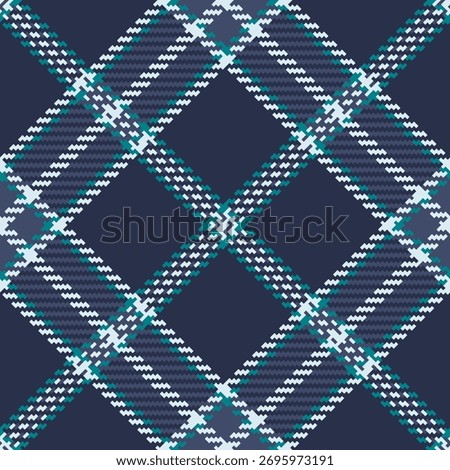Elegance check pattern plaid, graphic textile vector seamless. Professional fabric background tartan texture in dark and blue colors palette.