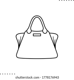 Elegance classic handbag vector icon in outline