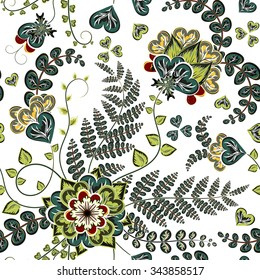 Elegance Colorful texture for decorating background. Seamless pattern with of colorful flowers. Floral vector illustration
