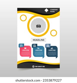 Elegance Colorful Wavy Abstract Business Flyer Template, can be used for business designs, presentation designs or any suitable designs.