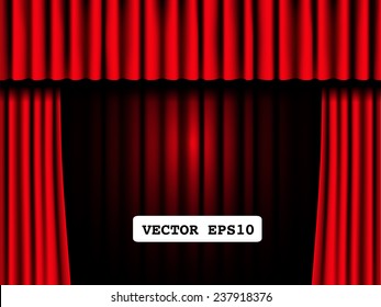 elegance curtain frame, vintage vector illustration.