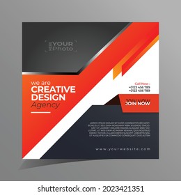 Elegance design poster template on social media