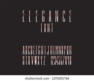 Elegance designer font and alphabet - vector