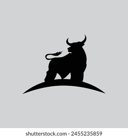 Elegance drawing art buffalo cow bull head letter M logo design inspiration
