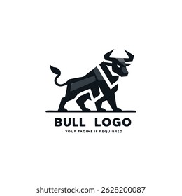 Elegance drawing art buffalo cow ox bull logo