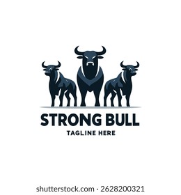 Elegance drawing art buffalo cow ox bull logo