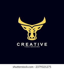 The elegance of drawing attractive buffalo cow bull head logo design inspiration.