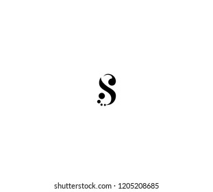 Elegance Element Circle Letter S Monogram Minimalist Logo