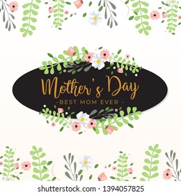 elegance floral mother day background template