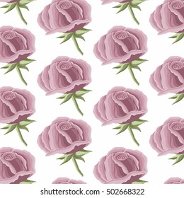 Elegance floral pattern.Pink roses background.Vector illustration.