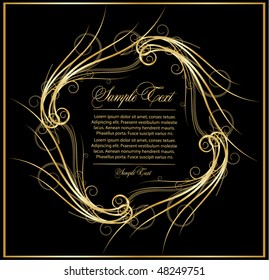 elegance flourish gold frame