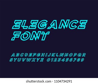 Elegance font set italic version